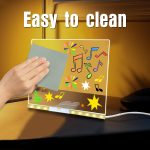 LED Light-Up Writing Board with Markers - Acrylic Message pad with stand - Image 5