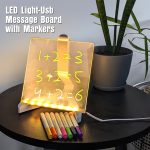 LED Light-Up Writing Board with Markers - Acrylic Message pad with stand - Image 4