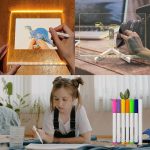 LED Light-Up Writing Board with Markers - Acrylic Message pad with stand