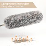 Grey Flexible Microfiber Duster-Bendable Long Reach Cleaning Brush for Home & Office - Image 2