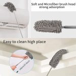 Grey Flexible Microfiber Duster-Bendable Long Reach Cleaning Brush for Home & Office - Image 6